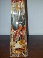Decoratieve fles met ondergedompelde bloemen, Ophalen of Verzenden