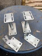 VERSTELBARE PAALHOUDERS, Doe-het-zelf en Bouw, Ophalen, Gebruikt, Inox