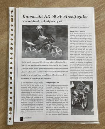 Unieke Map met documentatie Kawasaki AR 50 SF bromfiets beschikbaar voor biedingen