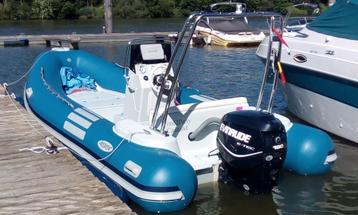 Rib Italboats uit Hypalon met 130Pk Evinrude en Riba Trailer