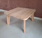 Massief eiken bijzettafel/salontafel, Huis en Inrichting, Tafels | Bijzettafels, Vierkant, Zo goed als nieuw, 75 cm of meer, Hout