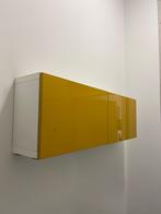 IKEA BESTÅ kasten met LAPPVIKEN fronten – wit / okergeel, Ophalen, Kunststof, Gebruikt, Minder dan 150 cm