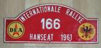 Rally plaat Hanseat Rallye 1961, Ophalen of Verzenden, Gebruikt, Auto's