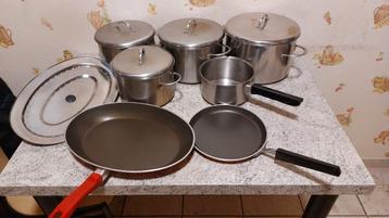 Ensemble De Casseroles Antiadhésives En Marbre Avec Poignée Amovible, Casseroles