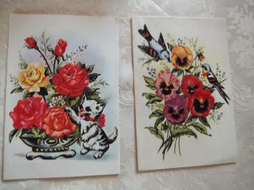 Vintage postkaart bloemen, Verzamelen, Postkaarten | Themakaarten, Gelopen, Ophalen of Verzenden