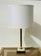 70s Vintage kolom messing & onyx lamp " Hollywood Regency, Huis en Inrichting, Lampen | Losse lampen, Ophalen of Verzenden, Gloeilamp