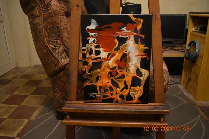 Peinture abstrait Série No ( 4 ), par joky kamo Peinture à l, Antiquités & Art, Art | Peinture | Moderne, Enlèvement