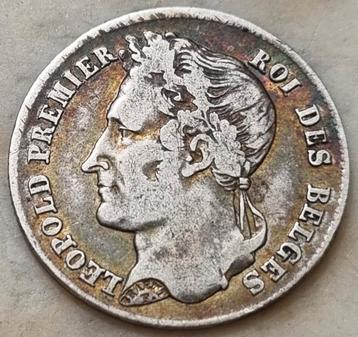 ½ Franc 1843 (Gelauwerd) Leopold I / Variant platte 3 ! beschikbaar voor biedingen