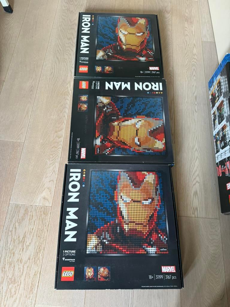 Lego Marvel Studios Iron Man art 31199 nieuw 3 stuks, Enlèvement, Comme neuf, Lego