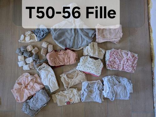 Lot vêtements T50-56 Fille, Kinderen en Baby's, Babykleding | Maat 56, Zo goed als nieuw, Meisje, Setje, Ophalen