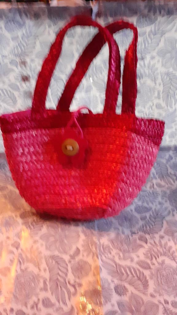 sac panier paille rose pour petite fille, Enfants & Bébés, Accessoires de mode pour enfants, Comme neuf, Enlèvement ou Envoi