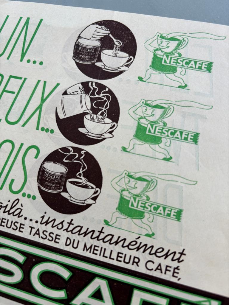 facture ancienne NESCAFE Nestlé Nescafé flyer 1938 publicité, Collections, Marques & Objets publicitaires, Envoi