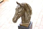 Paard, grote gesigneerde bronzen buste, MILO, Antiek en Kunst, Ophalen, Brons