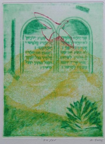 ANDRE GOEZU / PENTATEUCH / KLEURETS-AQUATINT / 33x25cm / SIG beschikbaar voor biedingen