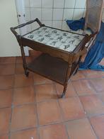 Dien- of bijzettafel met motieven tegels., Enlèvement, Utilisé