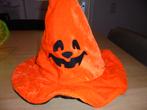 Stoffen Halloween hoed, Hobby en Vrije tijd, Feestartikelen, Ophalen of Verzenden, Zo goed als nieuw, Hoed of Pruik