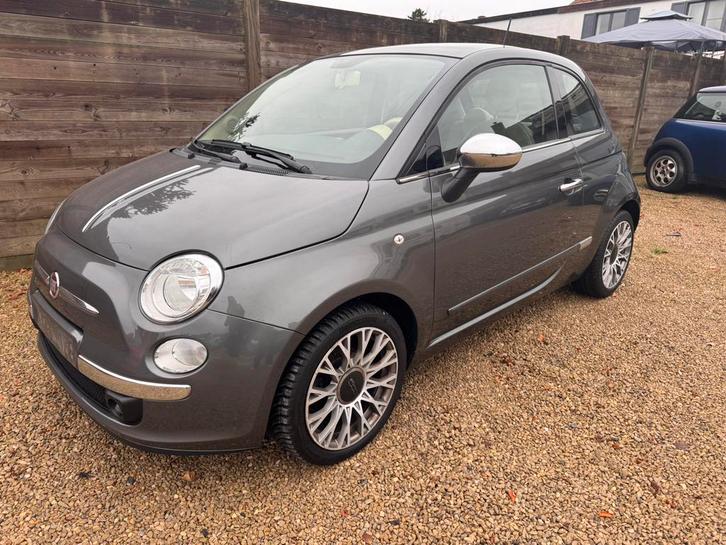 Fiat 500 Lounge benzine 98000km met garantie, Autos, Fiat, Entreprise, Achat, Verrouillage central, Euro 5, Boîte manuelle, Argent ou Gris