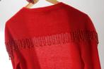 rode lange vest met franjes Caroline Biss  36, Rouge, Enlèvement ou Envoi, Taille 36 (S), Comme neuf