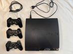 PS3 Slim CECH-2504B + 3 controllers & 13 spellen, Ophalen, 250 GB, Met 3 controllers of meer, Slim