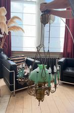 Prachtige Art deco vintage kroonluster engeltjes 200 j oud, Huis en Inrichting, Lampen | Kroonluchters, Ophalen, Gebruikt, Glas