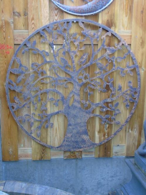Levensboom 99 cm smeedijzeren wanddecoratie, Tuin en Terras, Tuinwanddecoratie, Nieuw, Ophalen
