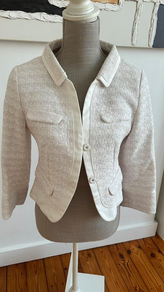 NATAN - 36/38 prachtig ecru vestje DESIGN :), Kleding | Dames, Jasjes, Kostuums en Pakken, Gedragen, Jasje, Maat 36 (S), Overige kleuren