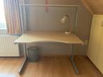 Ergonomisch verstelbaar bureau, buikuitsparing en boekenrek, Ophalen, In hoogte verstelbaar, Gebruikt, Bureau