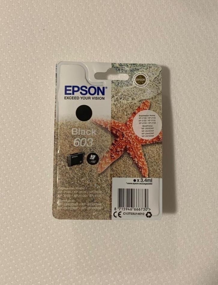 Originele Epson 603 Inktcartridges ZWART + BLAUW (3,4 ml), Computers en Software, Printerbenodigdheden, Nieuw, Cartridge, Ophalen of Verzenden