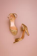 Gouden leren sandalen van La Pomme de Loveley – Maat 37½, Overige kleuren, La pomme, Zo goed als nieuw, Sandalen of Muiltjes