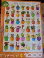 Puzzel 1000 stukjes Eurographics " Cacti and succulents", Hobby en Vrije tijd, Ophalen of Verzenden, 500 t/m 1500 stukjes, Gebruikt