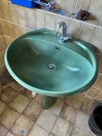 Lavabo vintage vert, Doe-het-zelf en Bouw, Sanitair, Ophalen, Gebruikt, Wastafel