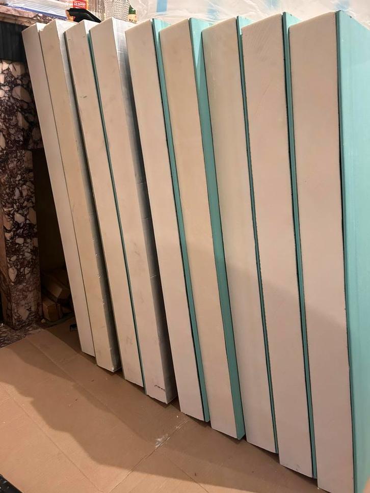 10 Isolatieplaten met groene waterwerende Gyproc, Doe-het-zelf en Bouw, Isolatie en Afdichting, Nieuw, Muurisolatie, Hardschuim (Pir)