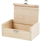 Boîte en bois 11,5 x 7,5 x 4,5 cm en cadeau, Envoi, Neuf