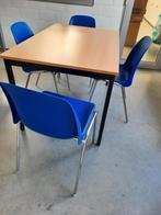 tafel en 4 stoelen, Comme neuf, 100 à 150 cm, Rectangulaire, 50 à 100 cm