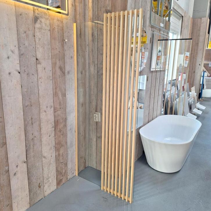 SHOWROOMMODEL Houtlook inloopdouche 90x200 cm nr49, Huis en Inrichting, Woonaccessoires | Overige, Nieuw, Ophalen of Verzenden