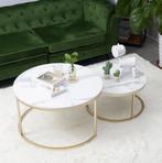 Salontafel in zwart en wit gemarmerde Clearance 250€ Bruxell, Ophalen, Zo goed als nieuw