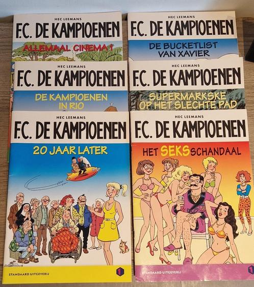 6 strips FC De Kampioenen, Boeken, Stripverhalen, Gelezen, Meerdere stripboeken, Ophalen of Verzenden