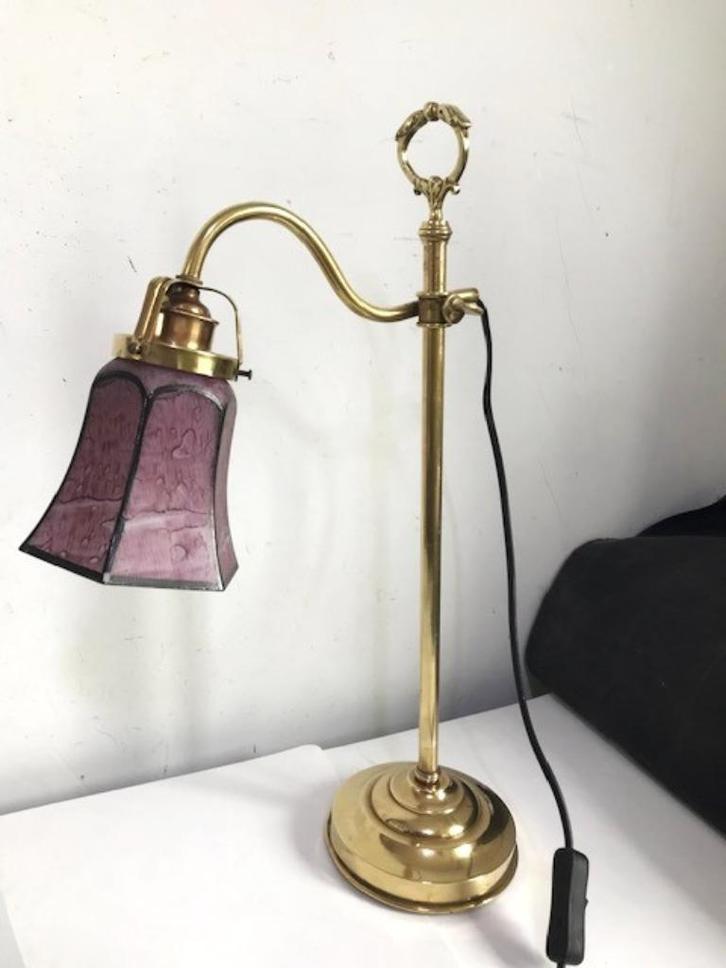 Lamp Bureau Notaris Tafel Antiek messing ✨😍💑🎁🤗👌, Antiek en Kunst, Antiek | Verlichting, Ophalen of Verzenden