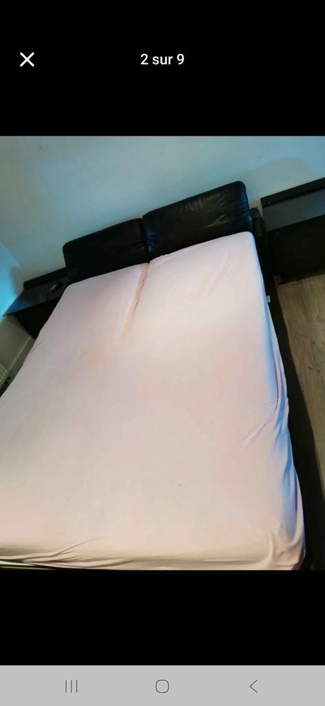 Bed met commodes, matelats en boxsprings van 2,55 lang en 1,, Huis en Inrichting, Slaapkamer | Boxsprings, Zo goed als nieuw, Overige maten
