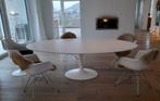 extensible tulipe table , noire ou blanc eero saarinen, Nieuw, 8 stoelen of meer, Mid century modern, Ophalen of Verzenden