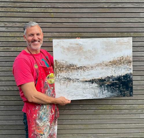 Nieuw vrij groot abstract schilderij Mk Art, Antiek en Kunst, Kunst | Schilderijen | Abstract, Ophalen