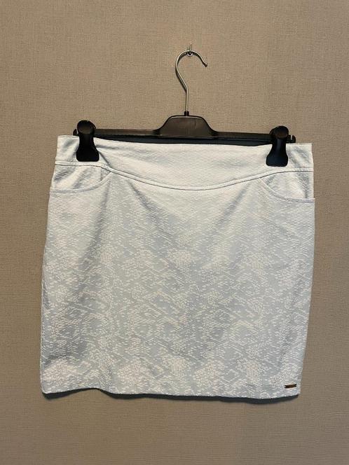 Lichtblauwe rok met motief van Vila Joy (M), Kleding | Dames, Rokken, Zo goed als nieuw, Maat 38/40 (M), Blauw, Boven de knie