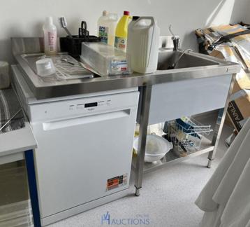 RVS spoeltafel 140x75cm GGM GASTRO beschikbaar voor biedingen