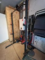 Squatrek + bar + gewichten, Ophalen, Gebruikt, Metaal, Krachtstation