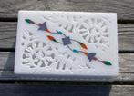 Marmeren doosjes Pietra dura uit India , Agra ., Ophalen of Verzenden