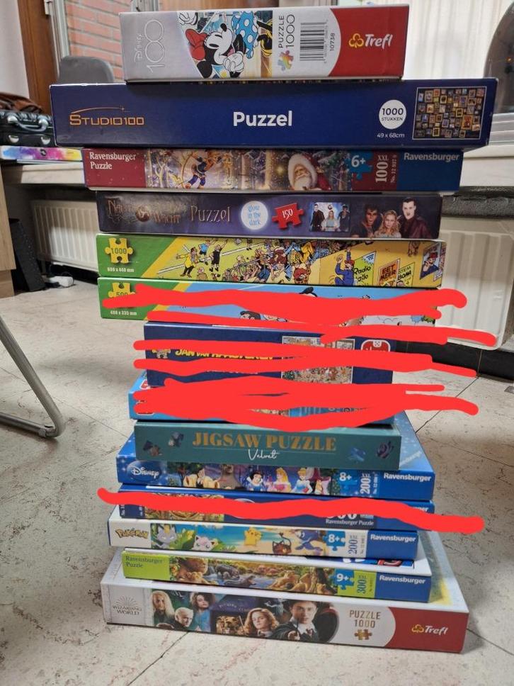 Puzzel set of stuk, Hobby en Vrije tijd, Denksport en Puzzels, Zo goed als nieuw, Legpuzzel, Ophalen