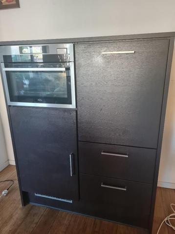 Keukenkast, Huis en Inrichting, Keuken | Keukenelementen, Ophalen, Gebruikt, 100 tot 150 cm, Bruin