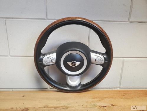Mini One Cooper S 2006 - 2012 R56 houten stuur met airbag, Auto-onderdelen, Besturing, Mini, Gebruikt, Ophalen of Verzenden