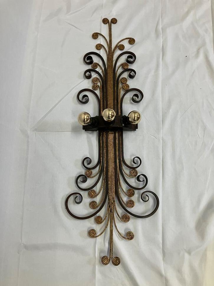 Banci Firenze Italië grote ijzeren wandlamp jaren 60, Maison & Meubles, Lampes | Lampes en vrac, Utilisé, Ampoule, Enlèvement ou Envoi