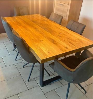 Table en chêne massif sauvage – 200x100 cm (sans chaises), Maison & Meubles, Tables | Tables à manger, 150 à 200 cm, Cinq personnes ou plus